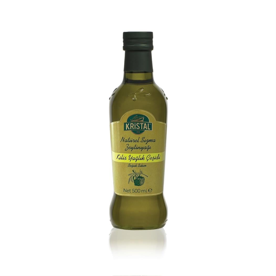 Kilis Yağlık Çeşidi Natürel Sızma Zeytinyağı 500 ml Cam Şişe