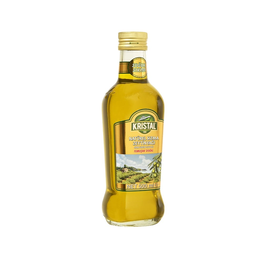 Natürel Sızma Zeytinyağı Yumuşak Doğal 500 ml Cam Şişe