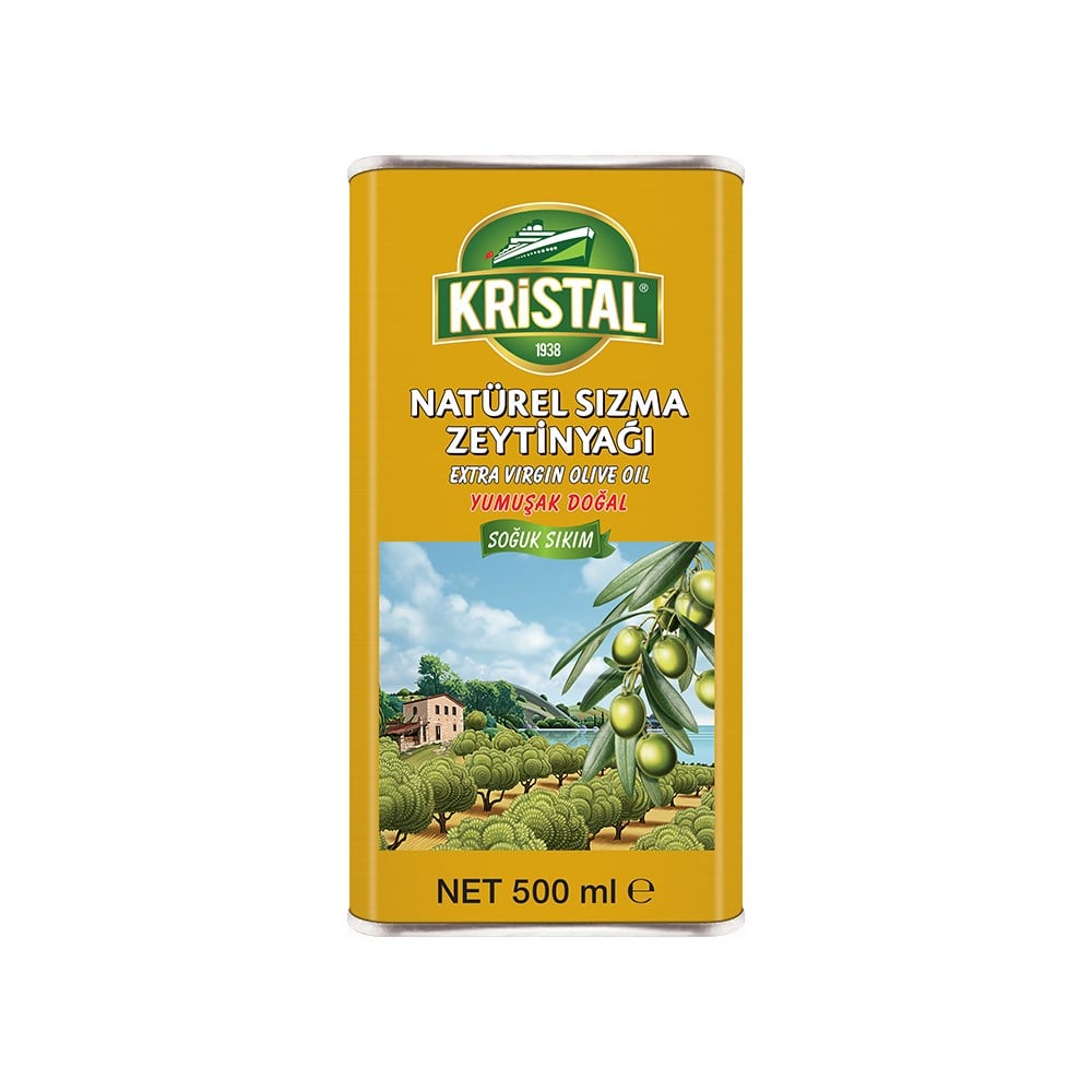 Natürel Sızma Zeytinyağı Yumuşak Doğal 500 ml Teneke