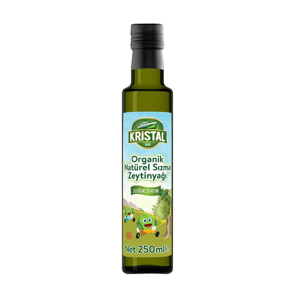 Organik Natürel Sızma Zeytinyağı 250 ml Cam Şişe