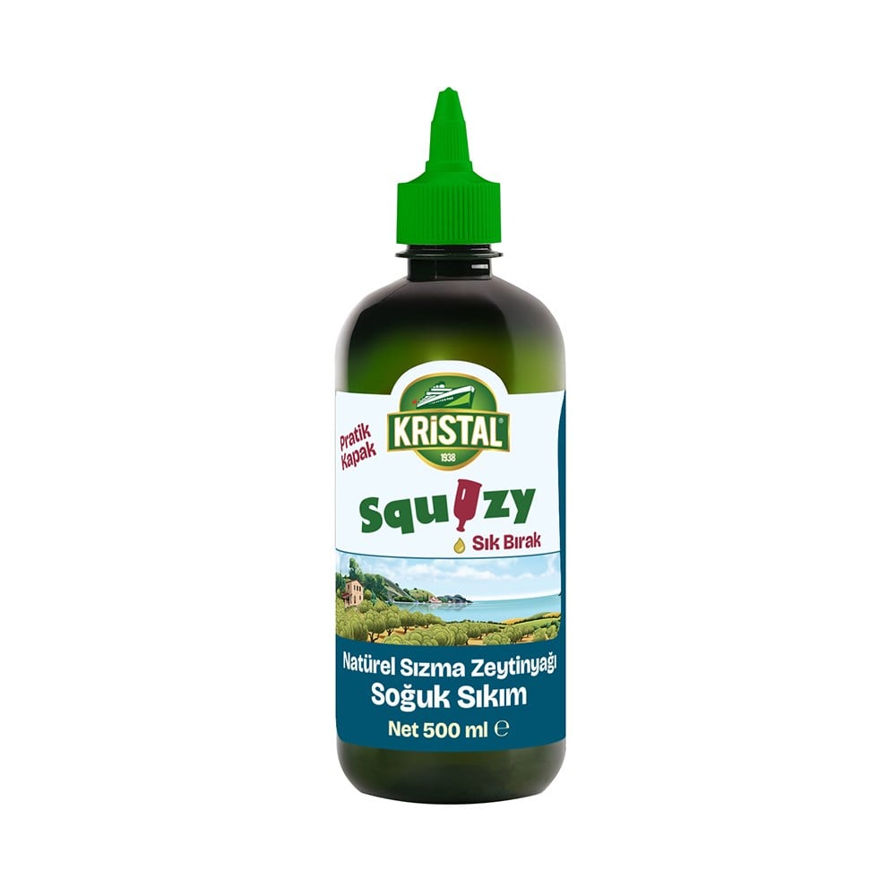 Squizy Natürel Sızma Zeytinyağı 500 ml Silindir Pet Şişe
