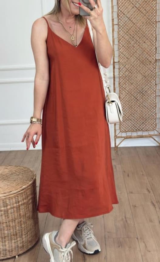 Askılı Kiremit elbise