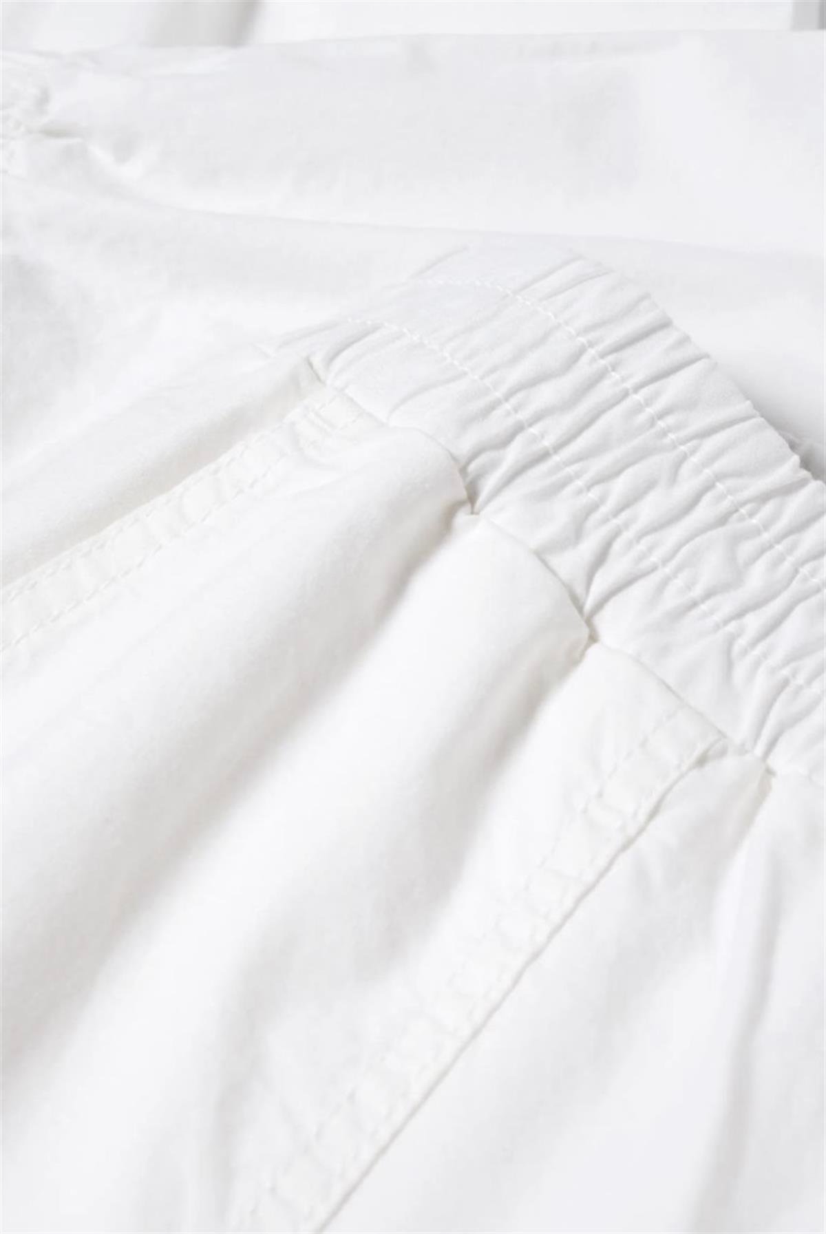 Beyaz Gabardin Pantolon