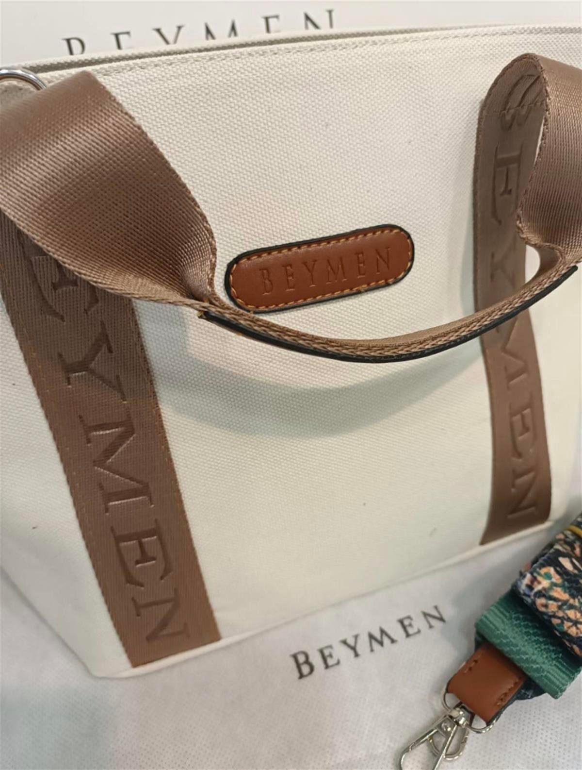 Beymen Kanvas Kahverengi Askılı Çanta