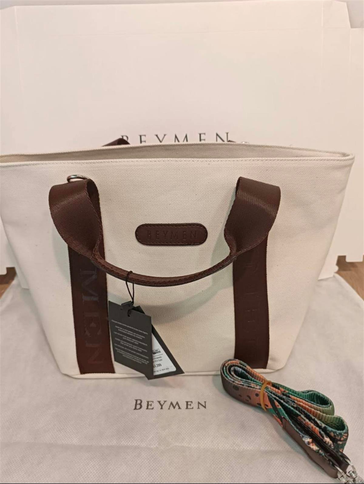 Beymen Kanvas Kahverengi Askılı Çanta