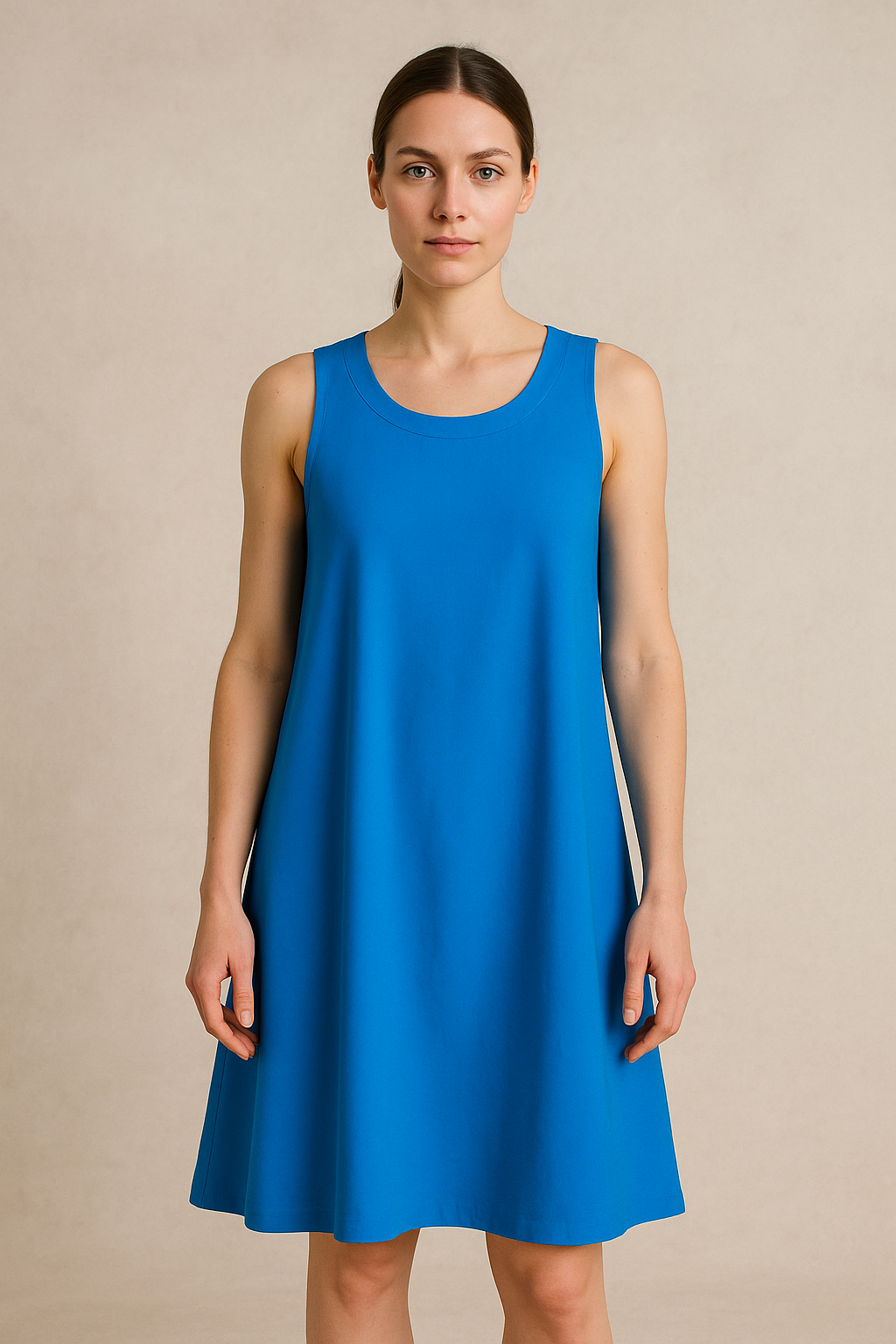 C.S Mavi Bisiklet Yaka Mavi Elbise