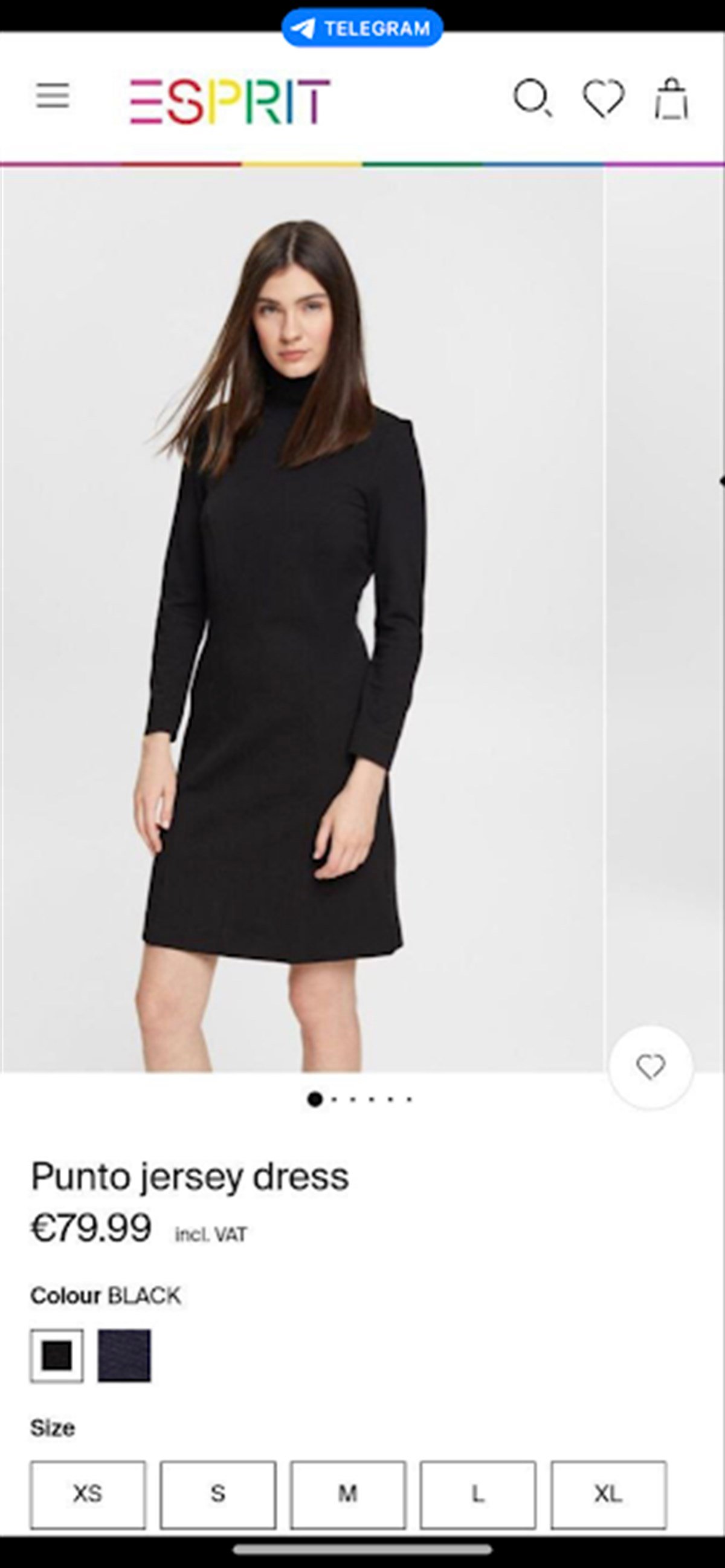 Esprit Siyah Basic Elbise