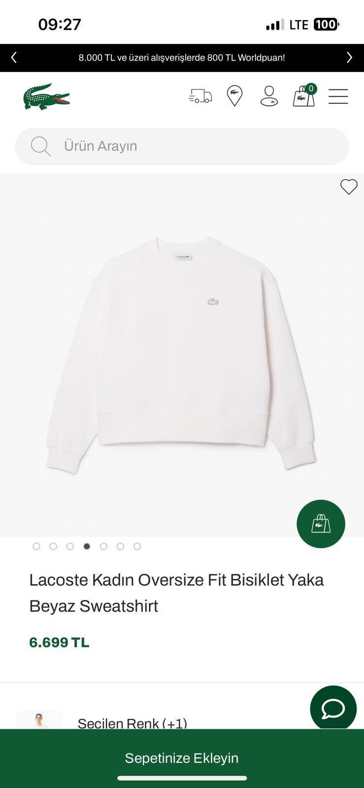 LCST Oversize Beyaz Sweatshirt