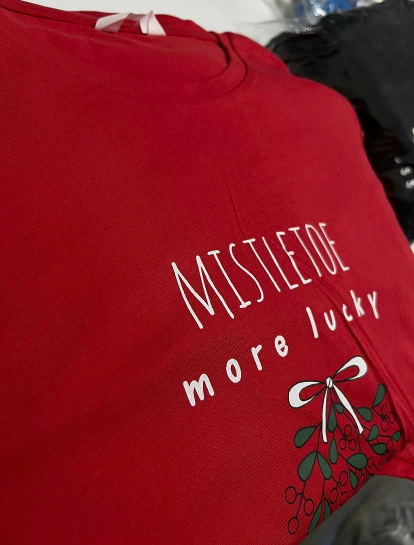 Mıstletoe Kırmızı Pijama Takımı