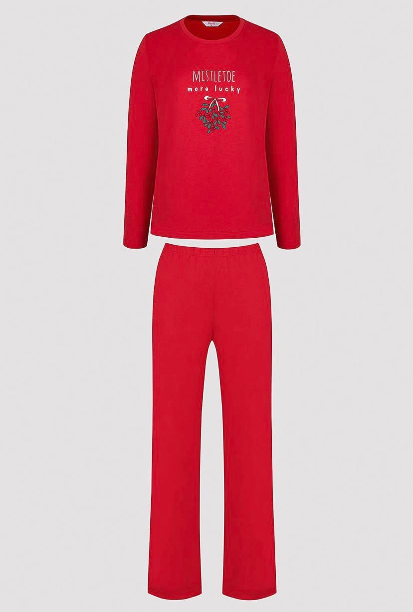Mıstletoe Kırmızı Pijama Takımı