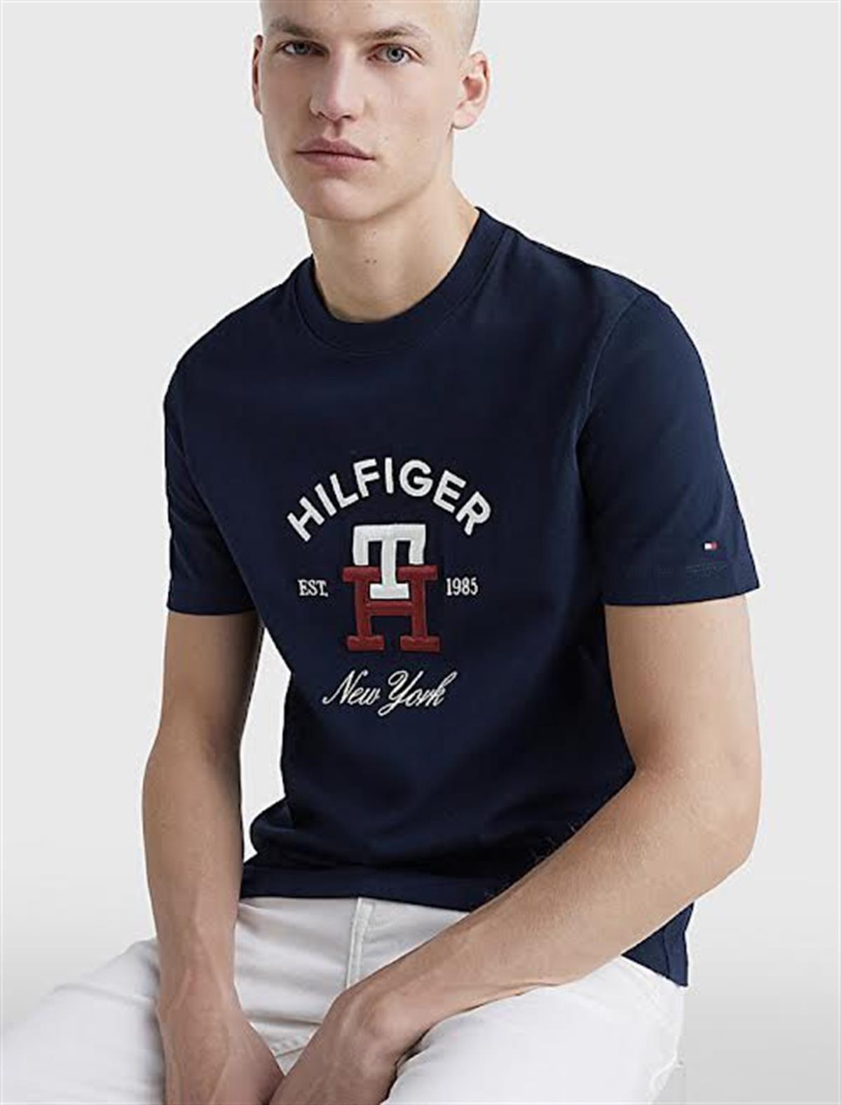 Tommy Basic Lacivert Tişört