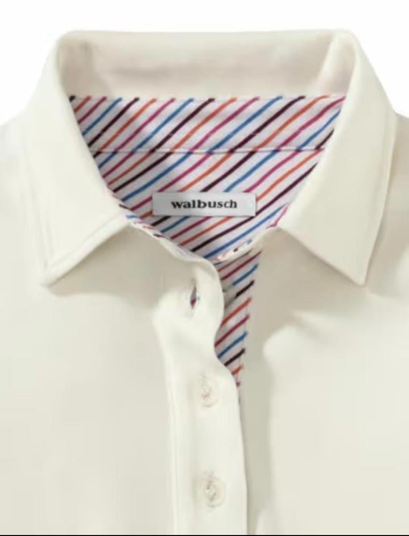 WB Yakalı Beyaz Sweatshirt