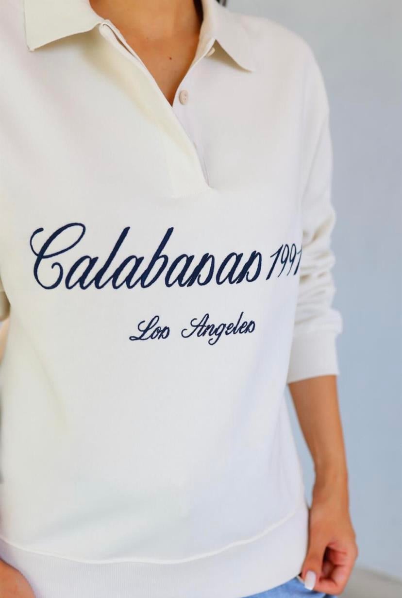 ZR Yaka Detaylı Sweatshirt