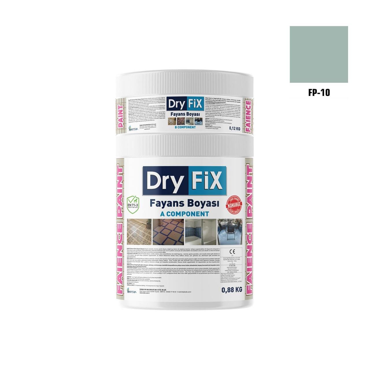 DRY FİX FAİENCE PAİNT FAYANS BOYASI 1 KG SET FP-10-Fayans Boyası-FLZ08424