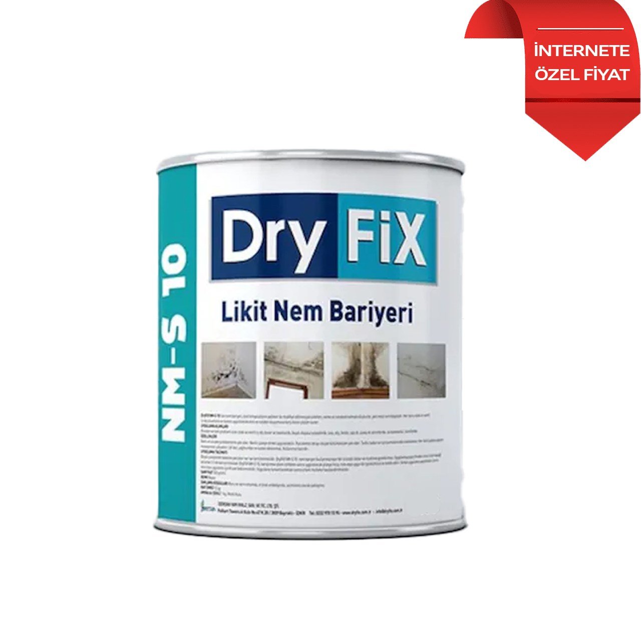 Dryfix Nm-S10 Nem Rutubet Boyası 1 Kg-Su Yalıtım Malzemeleri-FLZ07538