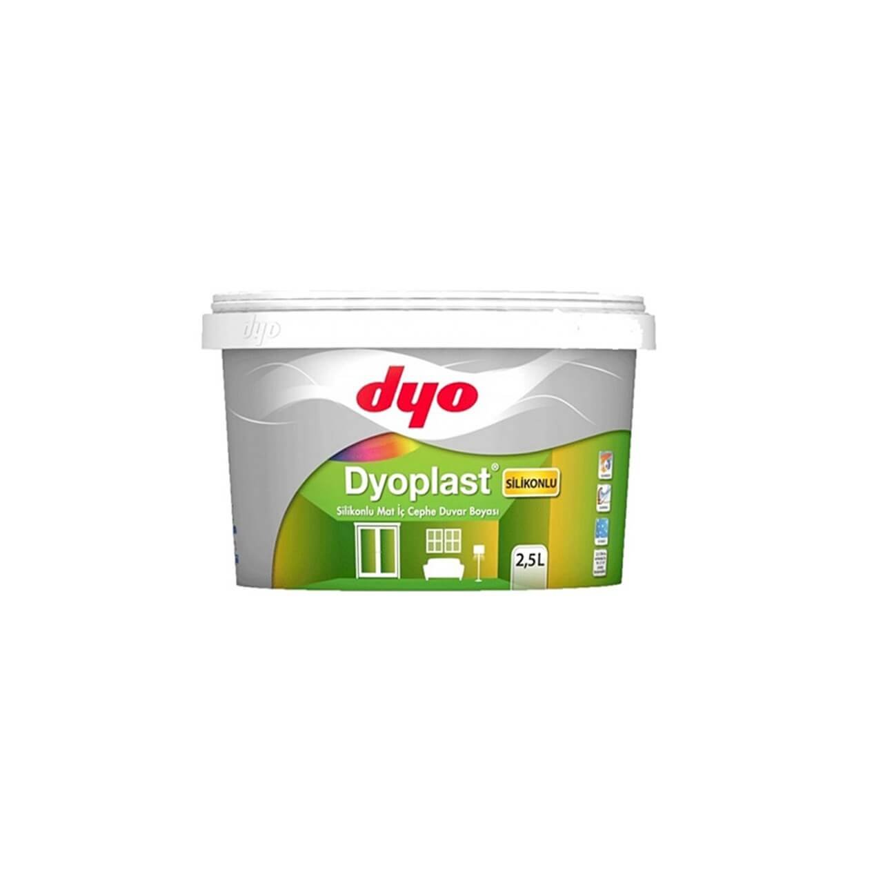 DYO Dyoplast Silikonlu Mat 2.5 Lt-İç Cephe Boyaları-FLZ01755