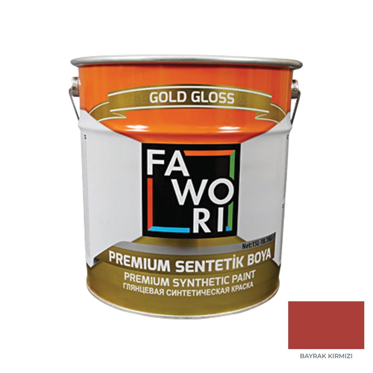 Fawori Premium Sentetik Boya 15 Kg Bayrak Kırmızı-Fawori Sentetik Boyalar-FLZ01019