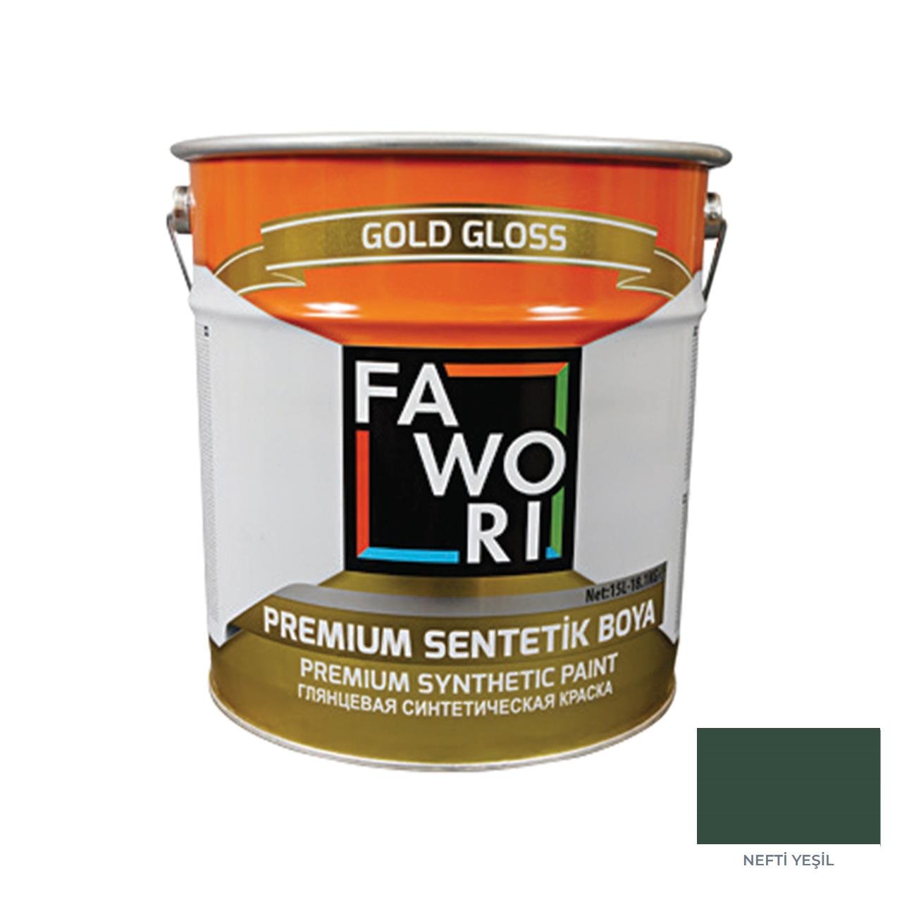 Fawori Premium Sentetik Boya 15 Kg Nefti Yeşili-Fawori Sentetik Boyalar-FLZ01019
