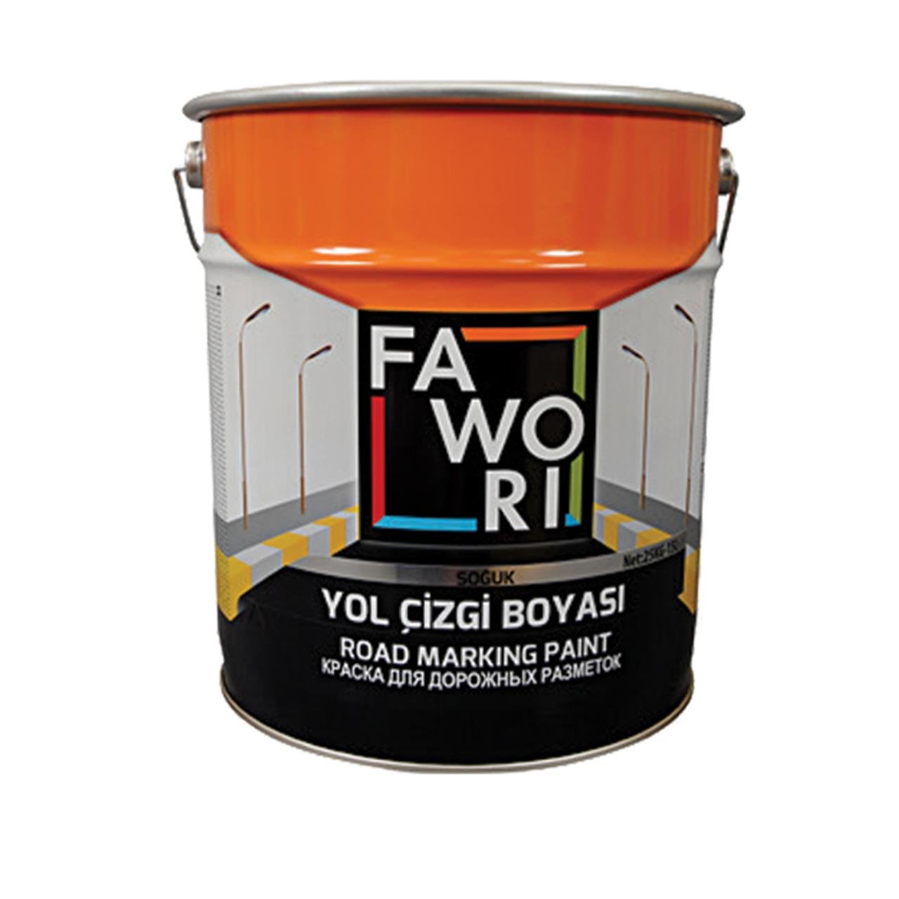 Fawori Soğuk Yol Çizgi Boyası 25 Kg Sarı-Fawori Yol Çizgi Boyası -FLZ11184