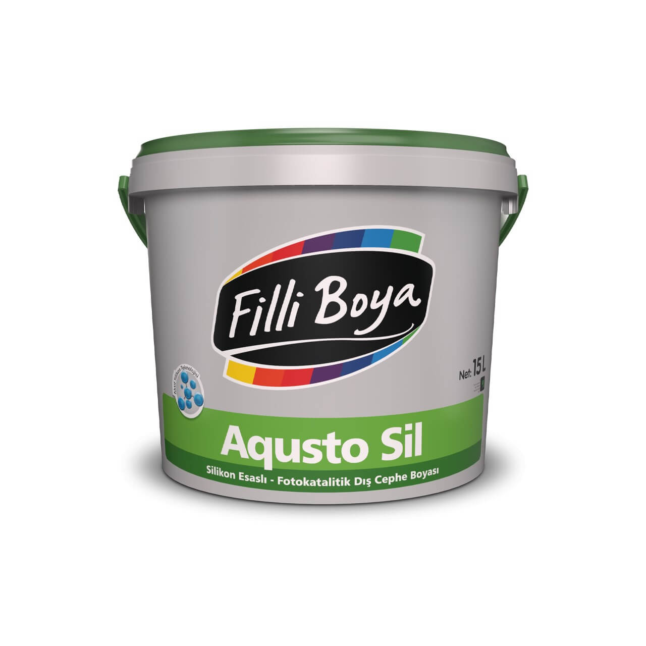 Filli Boya Aqusto Sil Silikonlu Dış Cephe Boyası 15 LT Beyaz-Dış Cephe Boyaları-FLZ00261