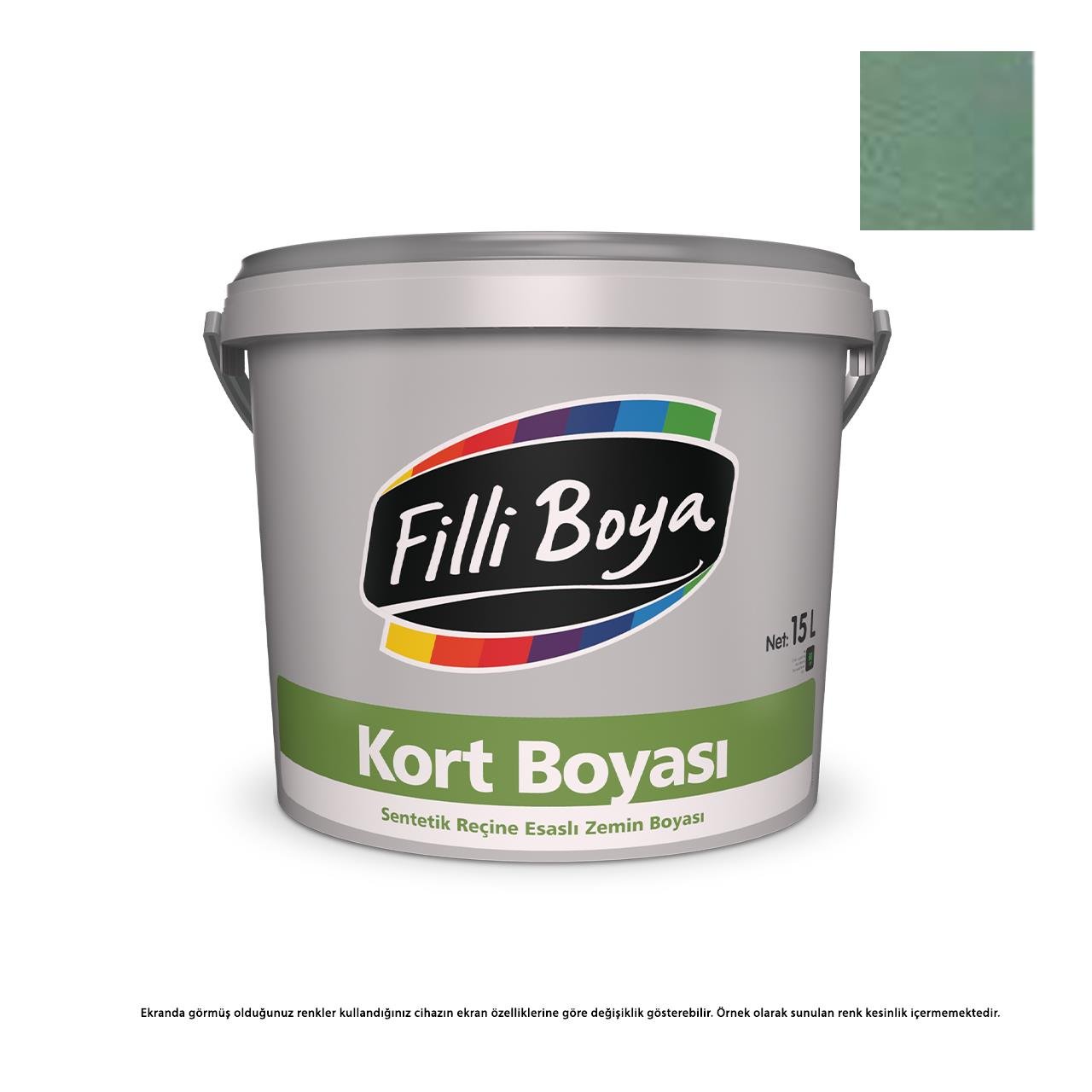 Filli Boya Tenis Kort Boyası Yeşil 15 LT-Zemin Boyası-FLZ00304