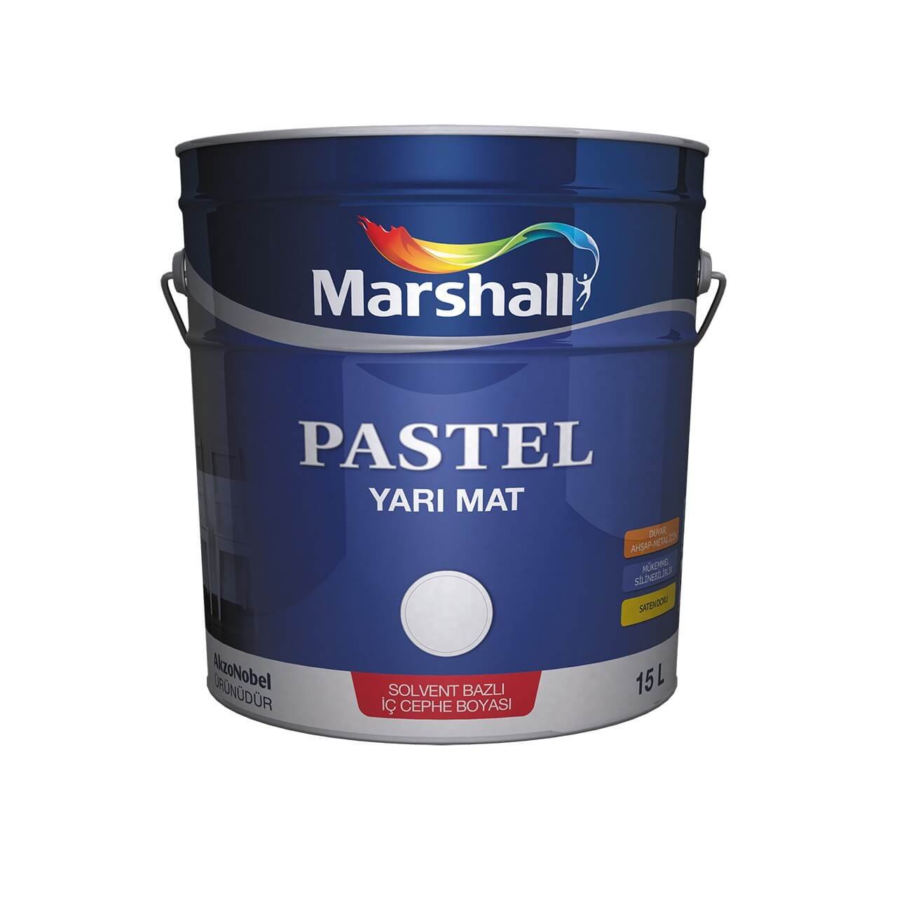 Marshall Pastel Yarımat Boya 15 L.Bw-İç Cephe Boyaları-FLZ01659