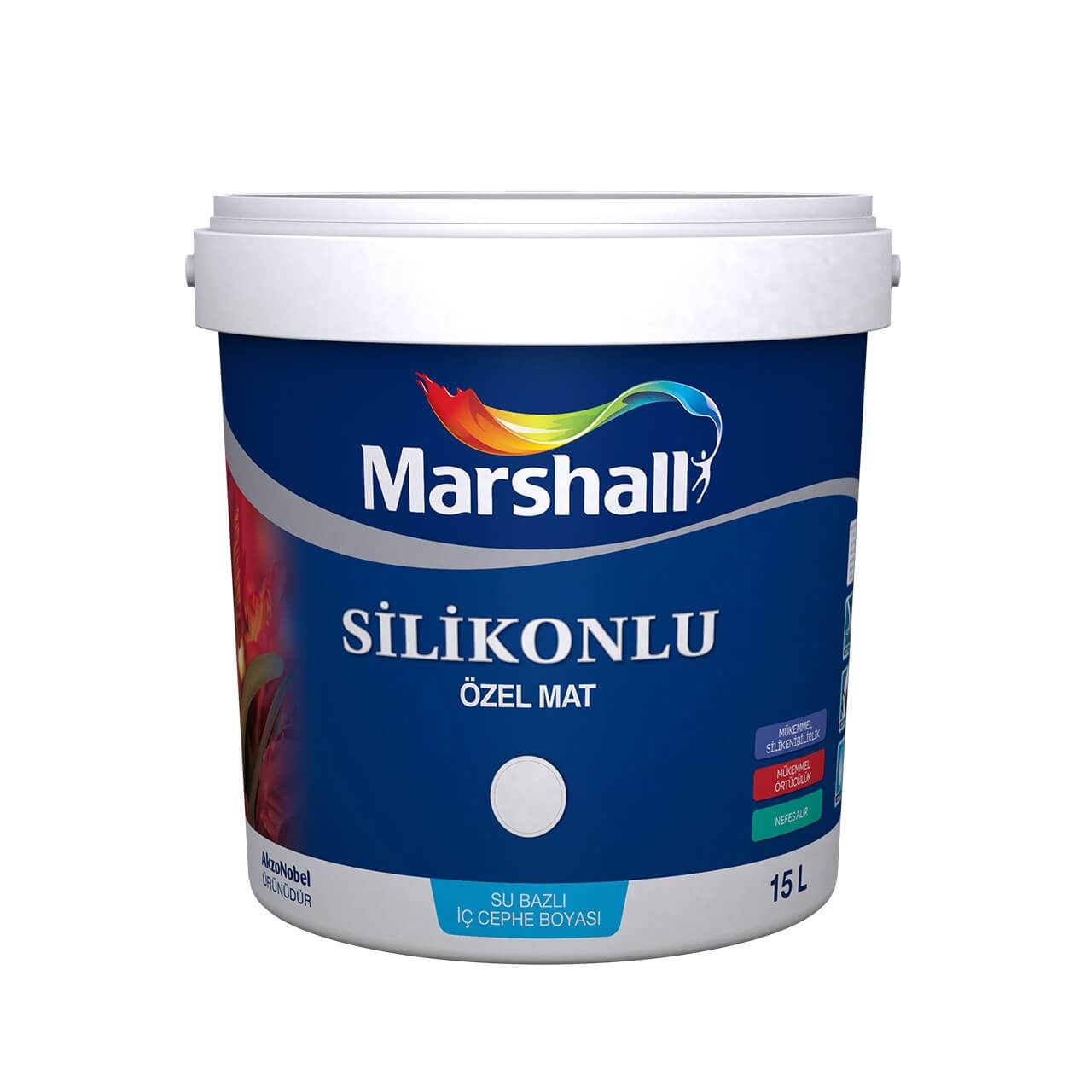 Marshall Silikonlu Özel Mat Bw 15 Lt-İç Cephe Boyaları-FLZ01644