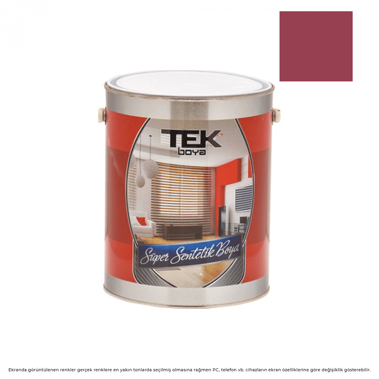 Tek Parlak Yağlı Boya 15 LT. Vişne 729(RL-3003)-Yağlı Boyalar-FLZ01346