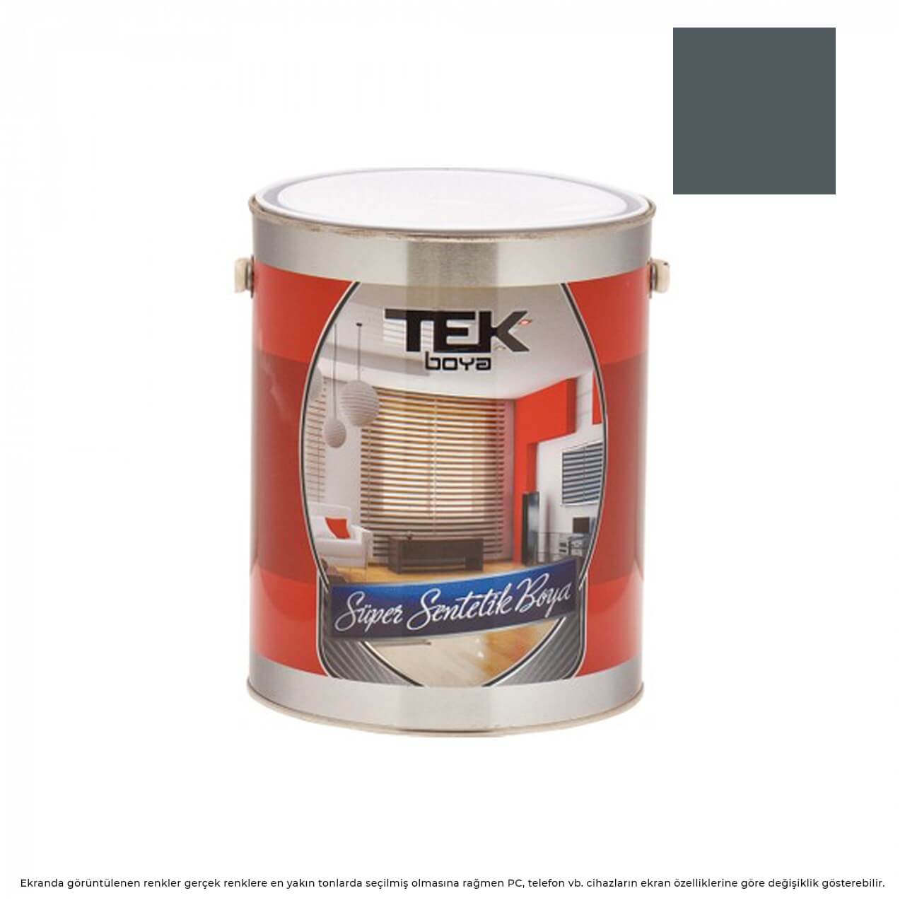 Tek Parlak Yağlı Boya 2,5 LT. Anterasit Gri-Yağlı Boyalar-FLZ01350