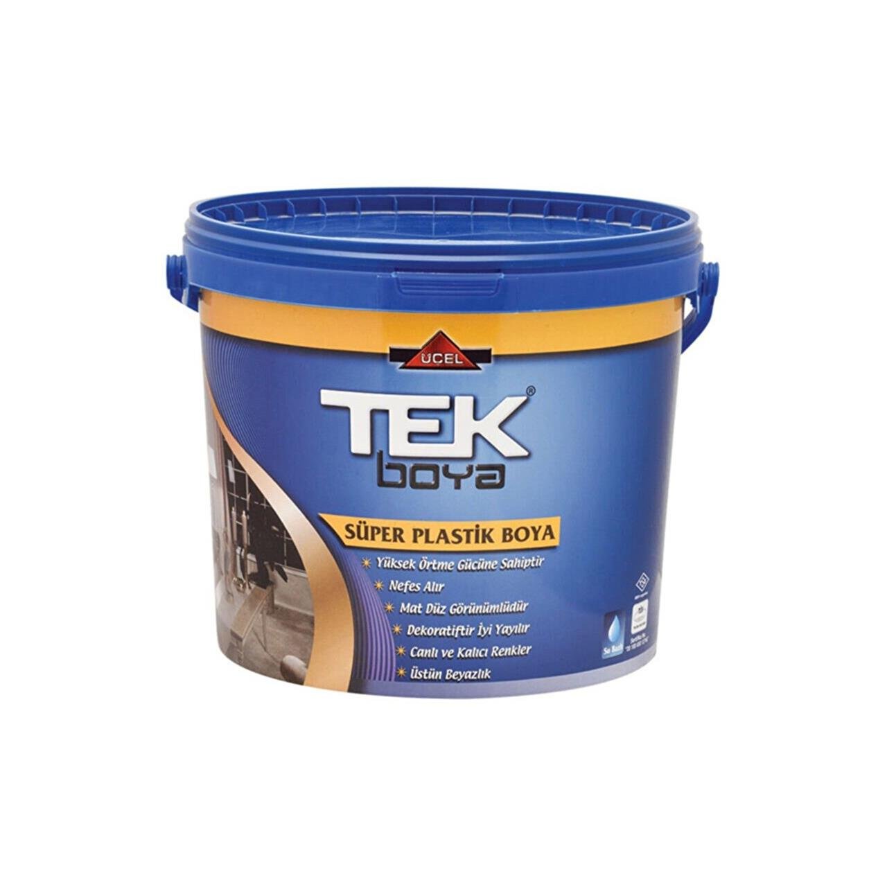 Tek Süper Plastik İç Cephe Boyası 15 Lt. Siyah-İç Cephe Boyaları-FLZ01234