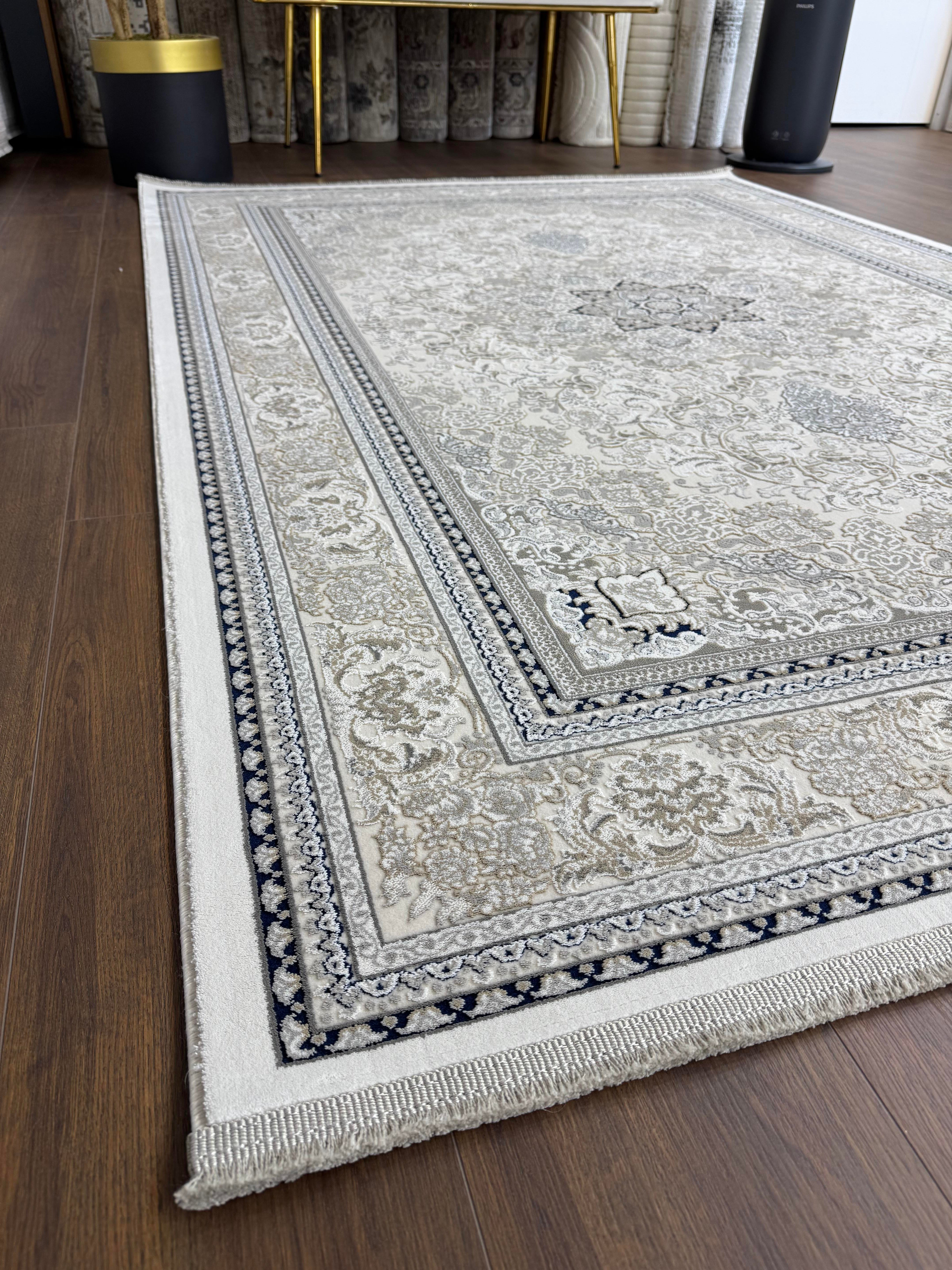 İsfahan 29053B Krem Mavi Gri 