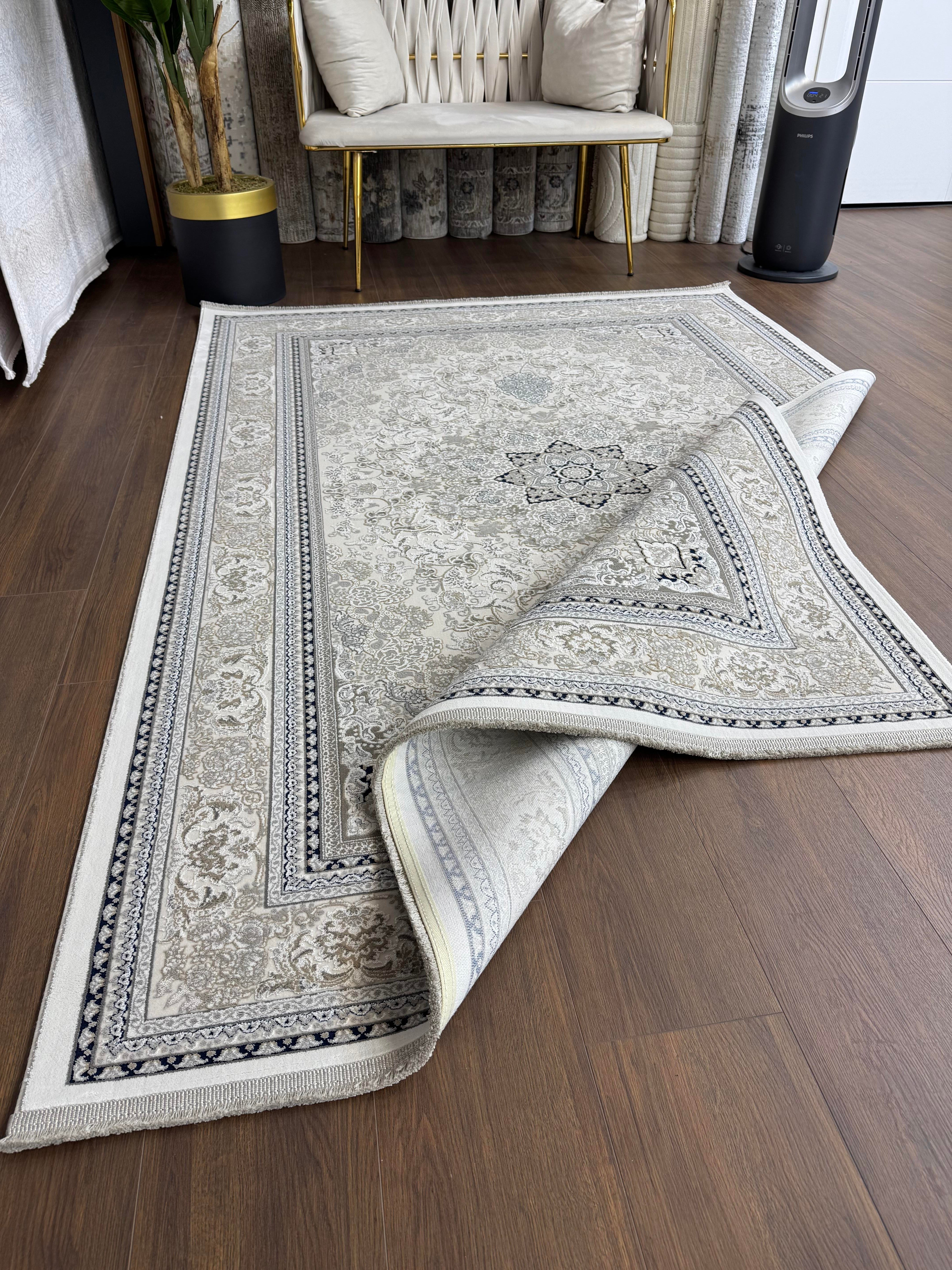 İsfahan 29053B Krem Mavi Gri 