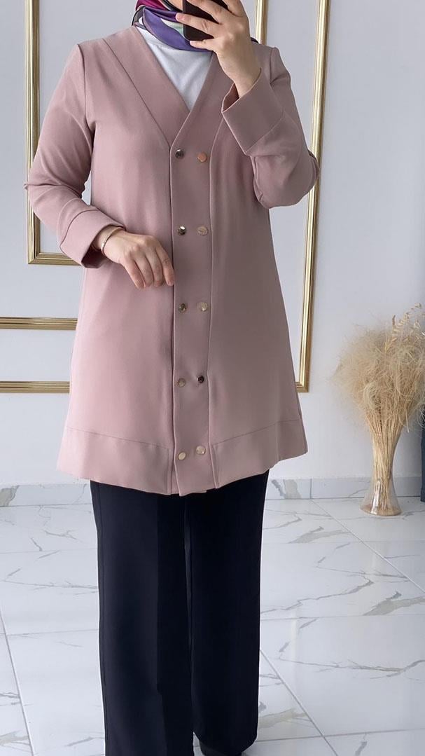 Çıtçıtlı Bej Ceket FRYA1314