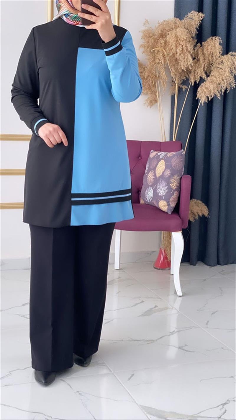 Ribanalı Polo Tunik 0001F
