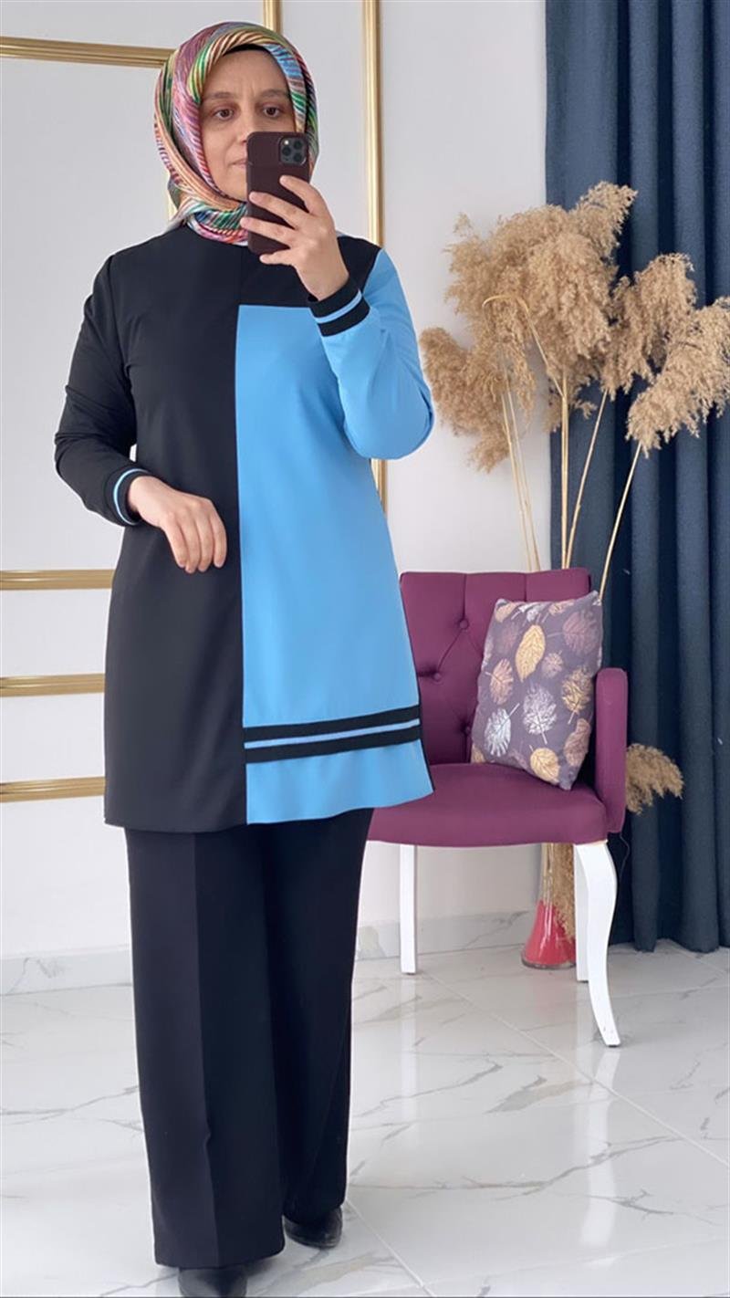 Ribanalı Polo Tunik 0001F