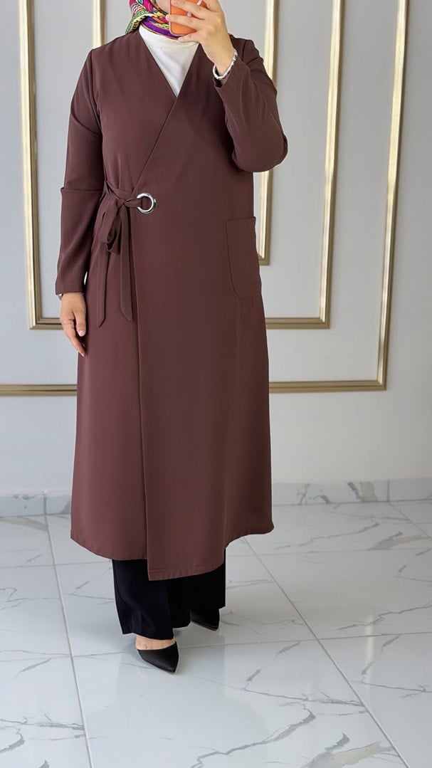 Yandan Bağlamalı KoyuKahve Giyçık FRY