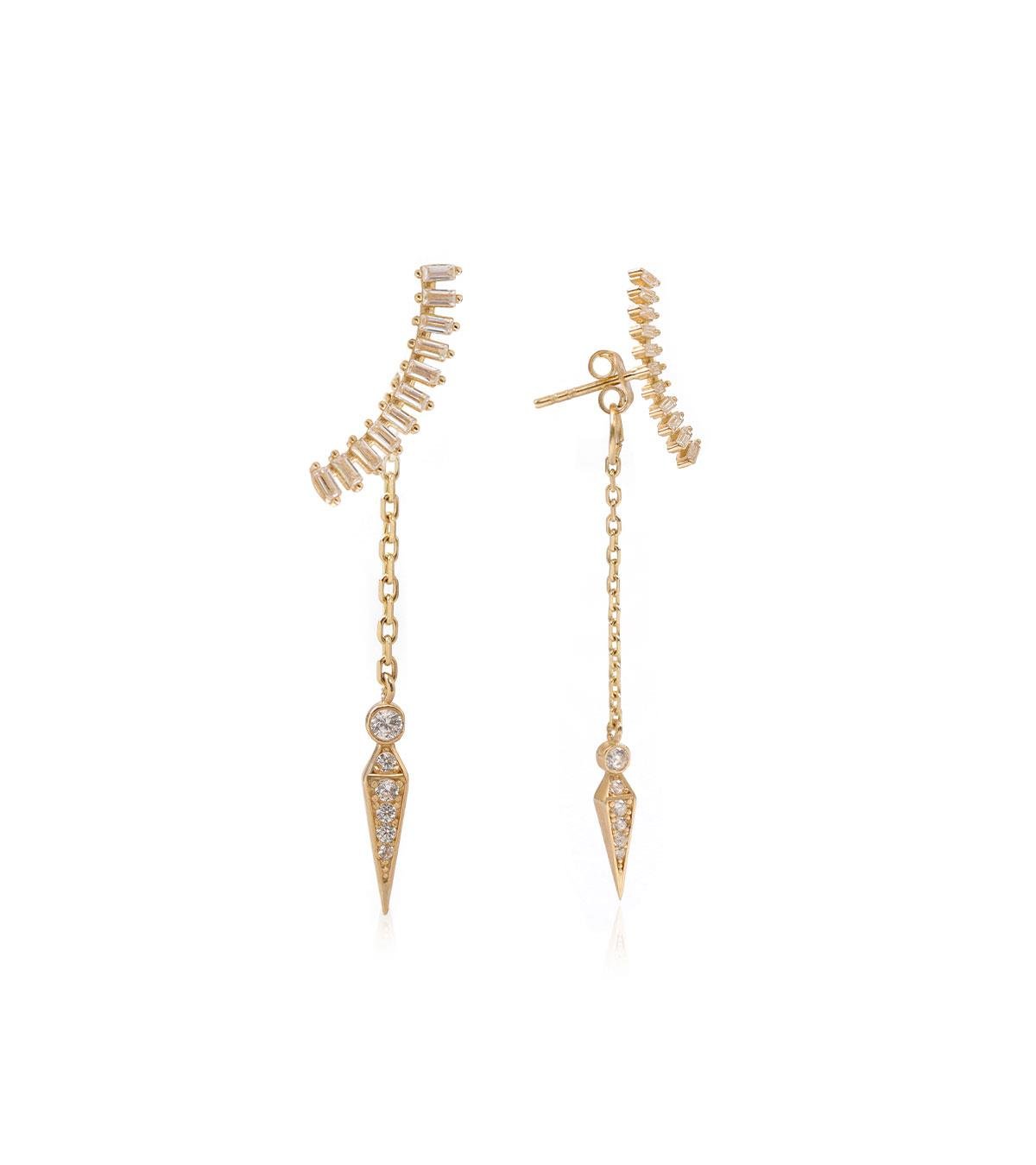 Zincirli Baget Parantez Küpe