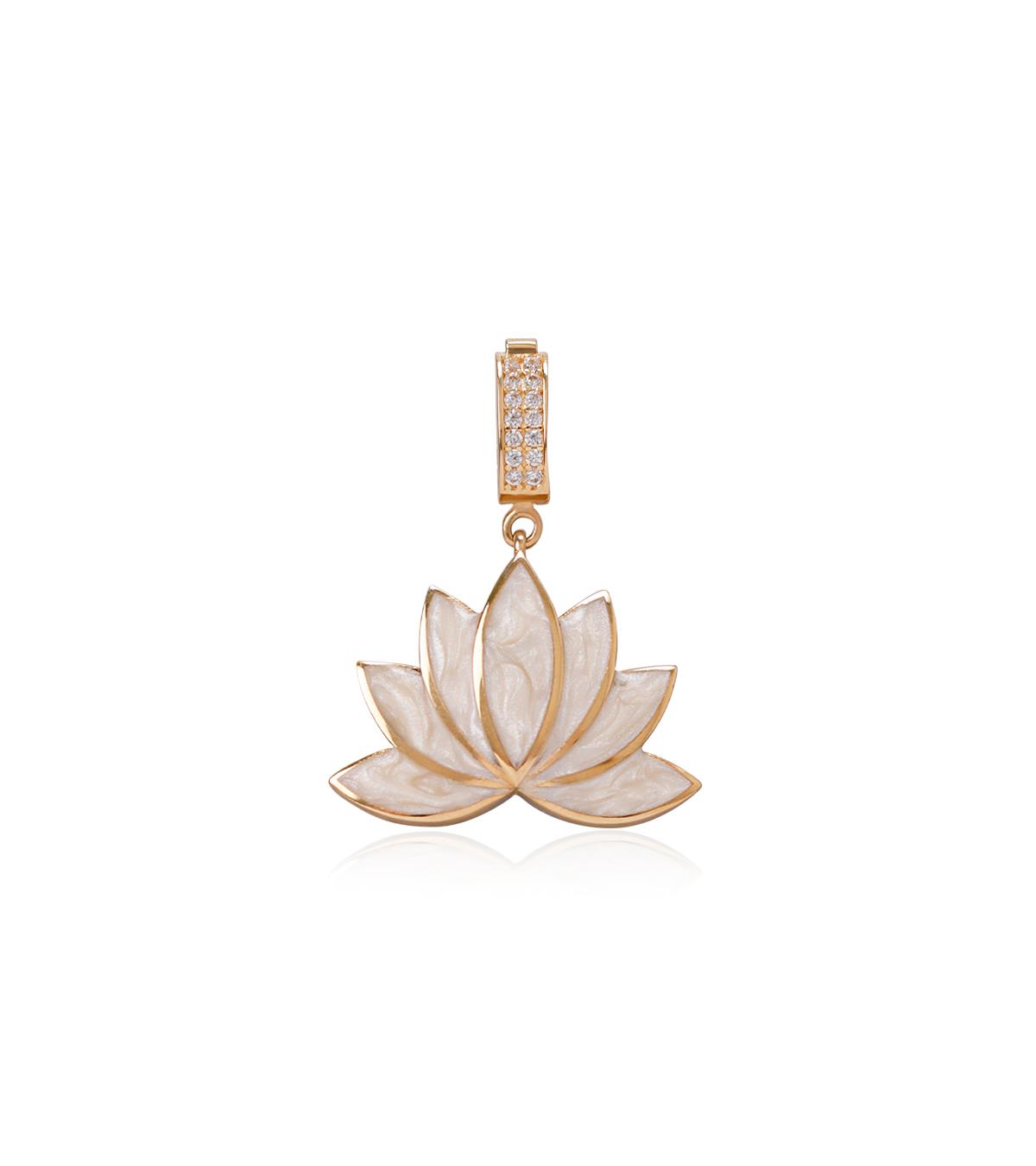 Sedefli Lotus Kolye Ucu
