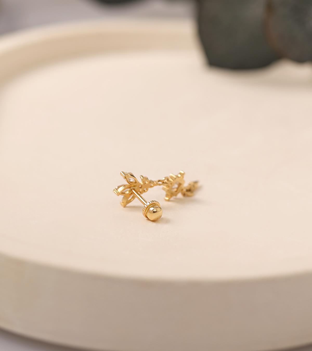 Lotuslu Tasarım Piercing (Tragus)