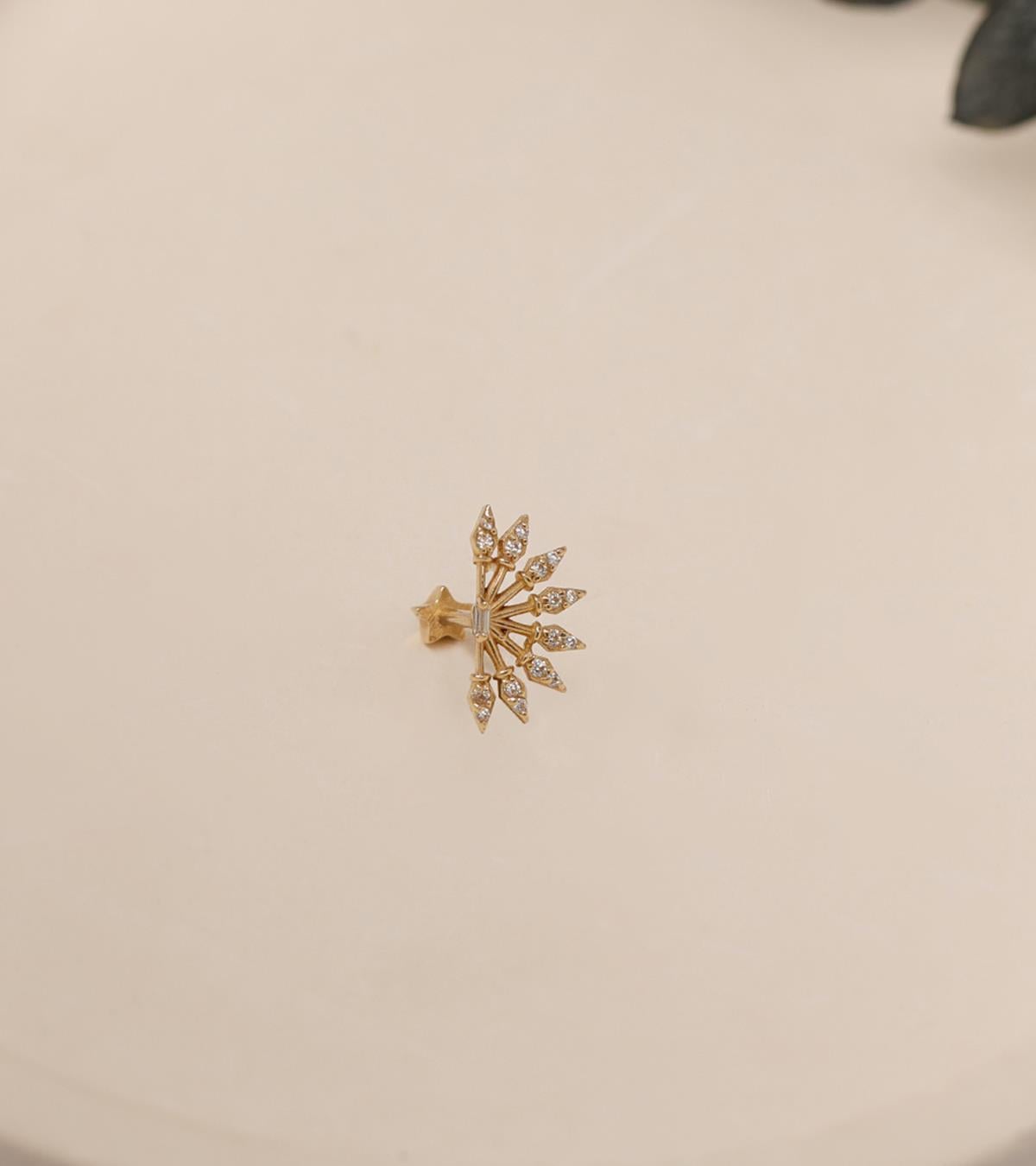 Taşlı Yelpaze Piercing (Tragus)
