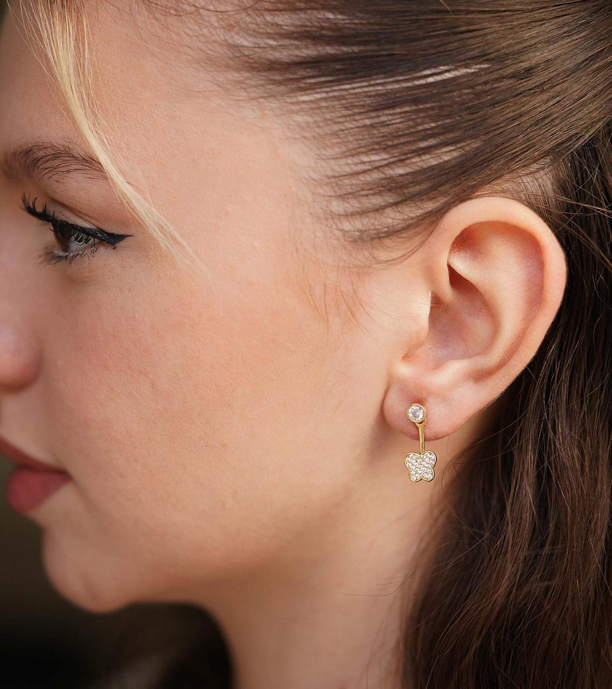 Çift Kullanımlı Kelebek Küpe