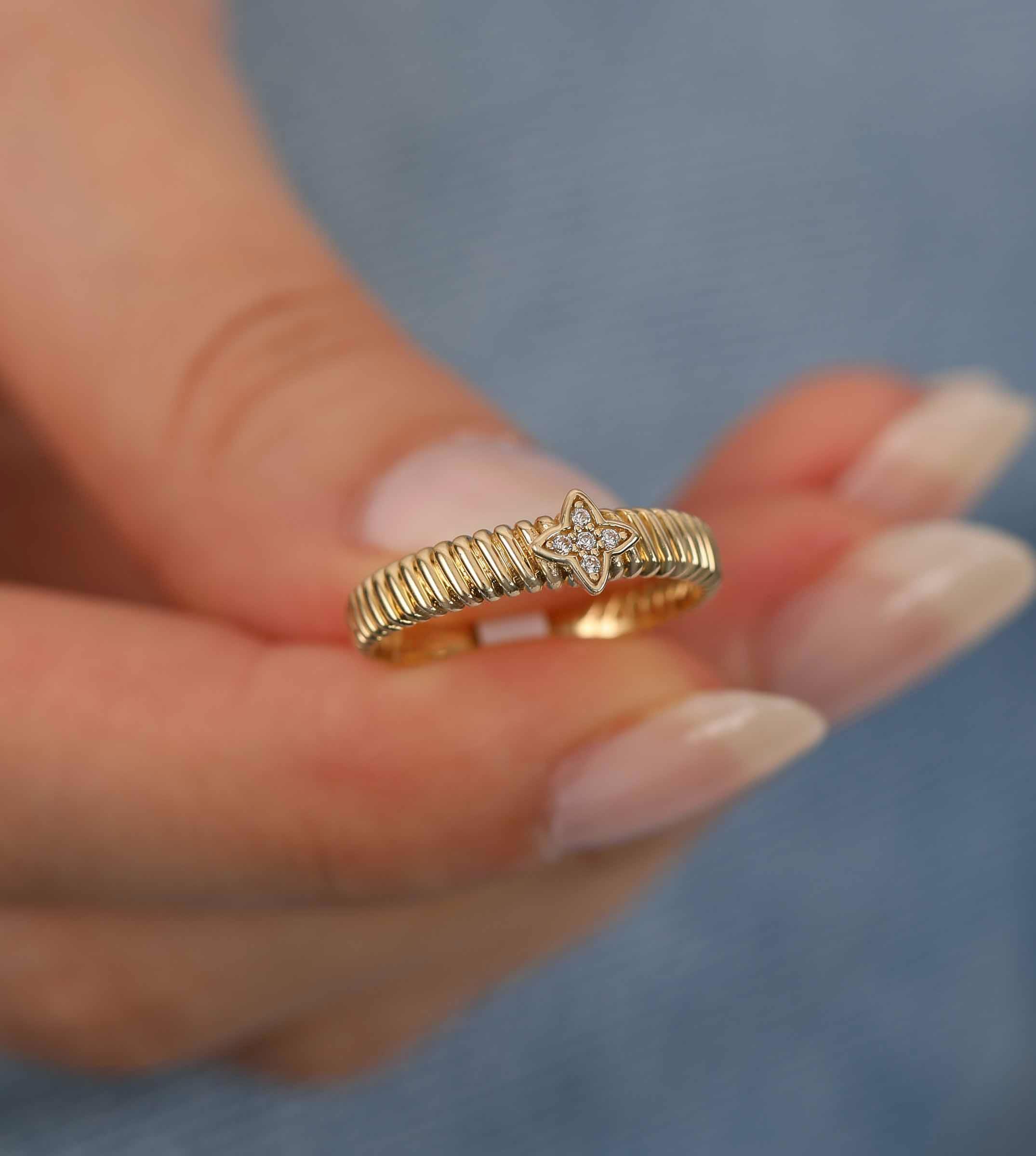 Çizgili Kardelen Yüzük