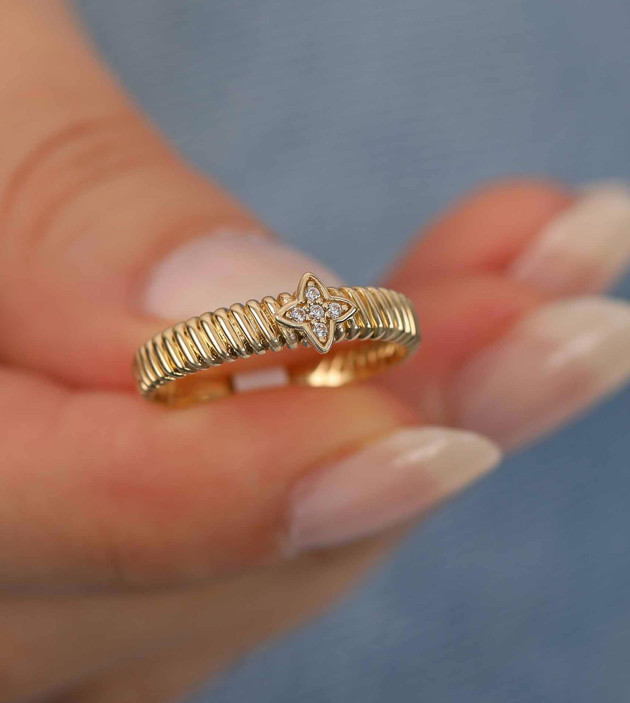 Çizgili Kardelen Yüzük