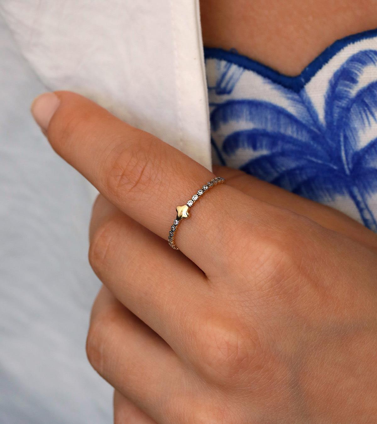 Sırataşlı Mini Yonca Yüzük