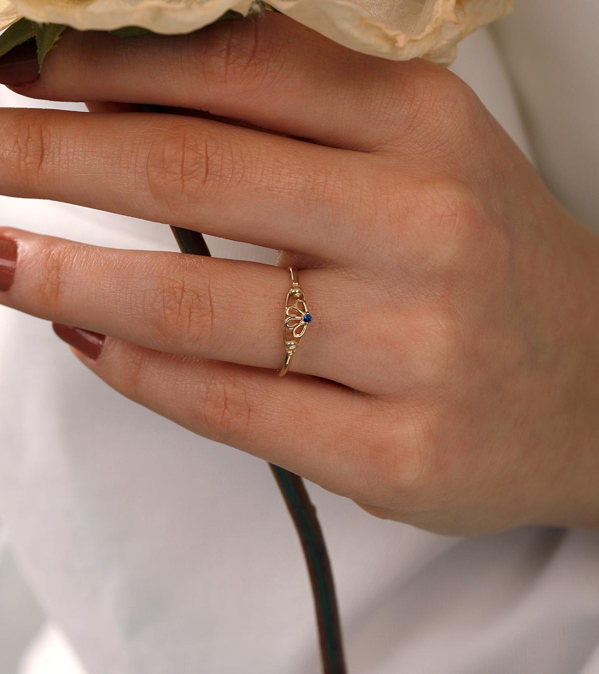 Açelya Yüzük-Lacivert