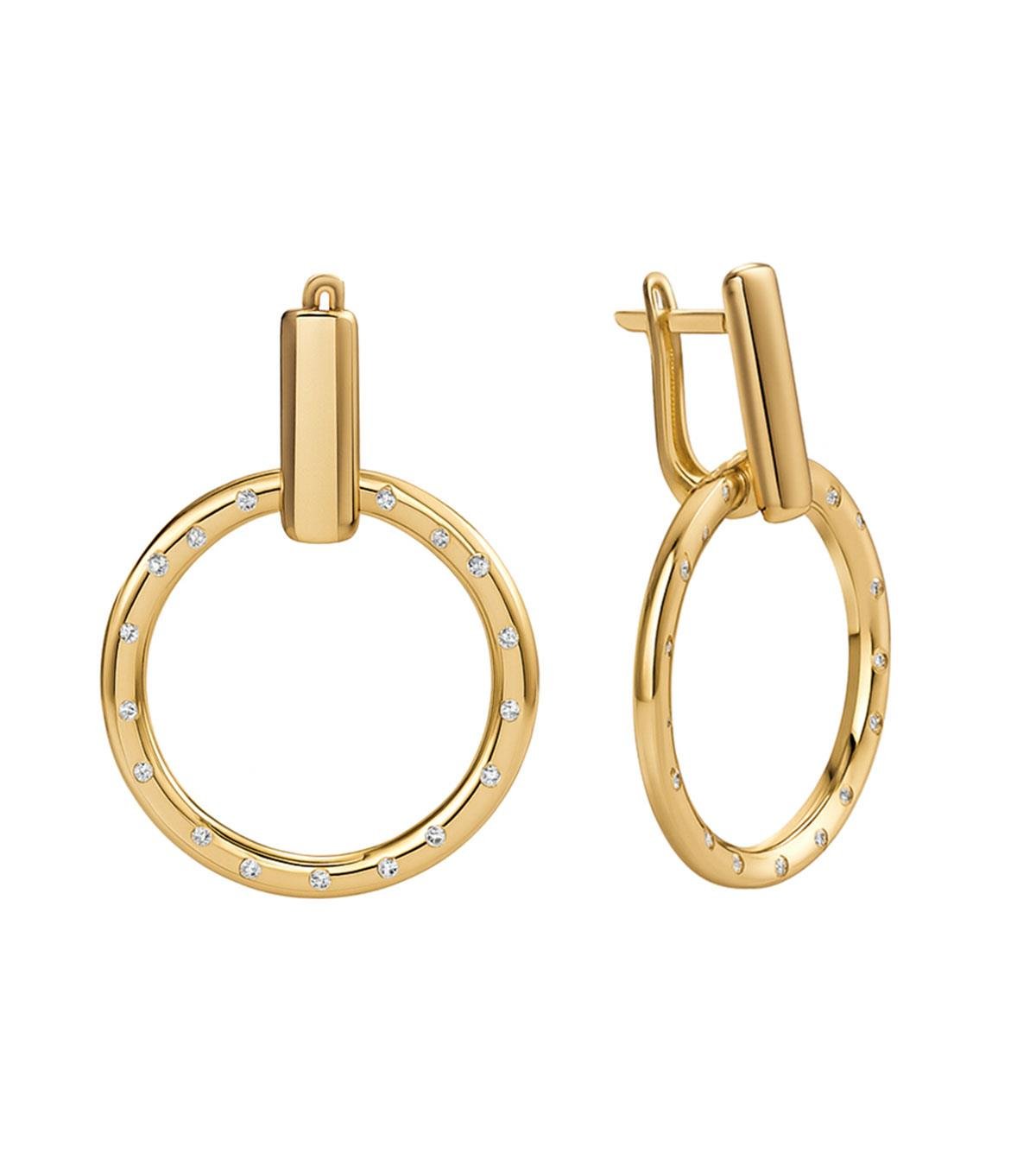 Serpme Taşlı Daire Küpe