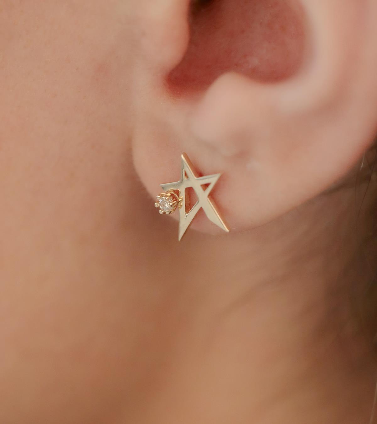 Yıldız Tasarım Küpe