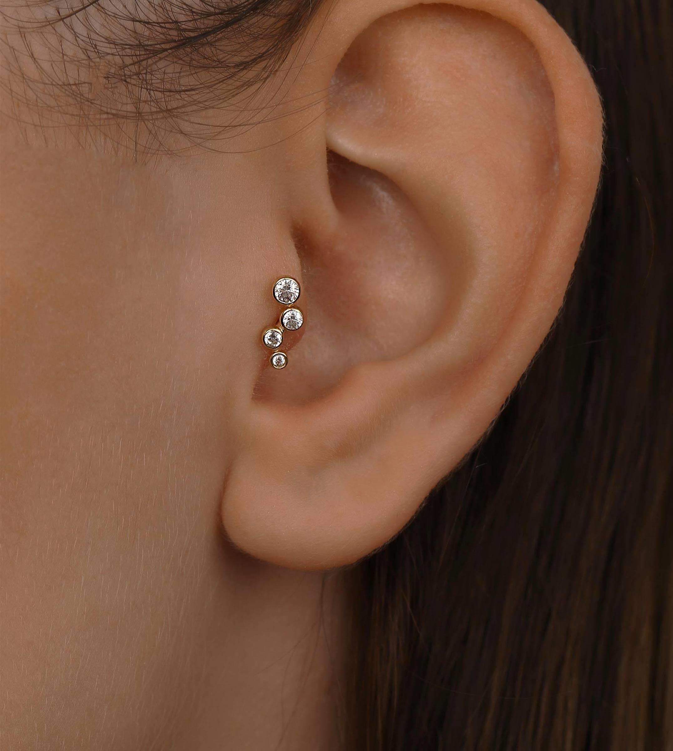 Dört Taş Piercing (Tragus)