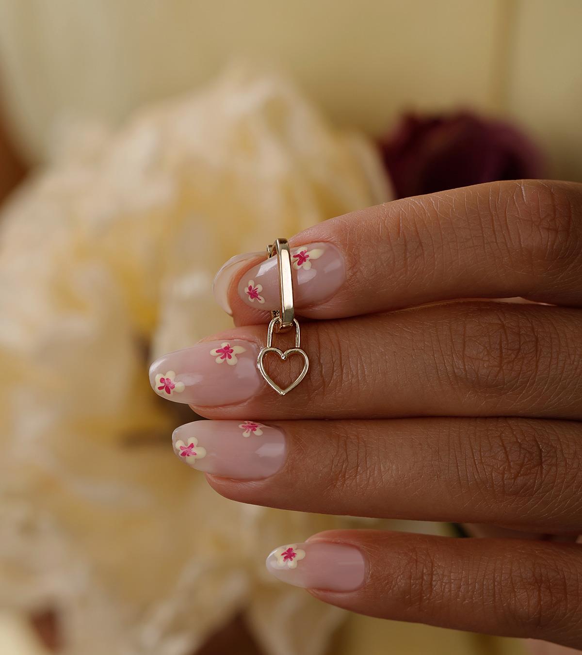 Kalp Kilit Sallantılı Küpe