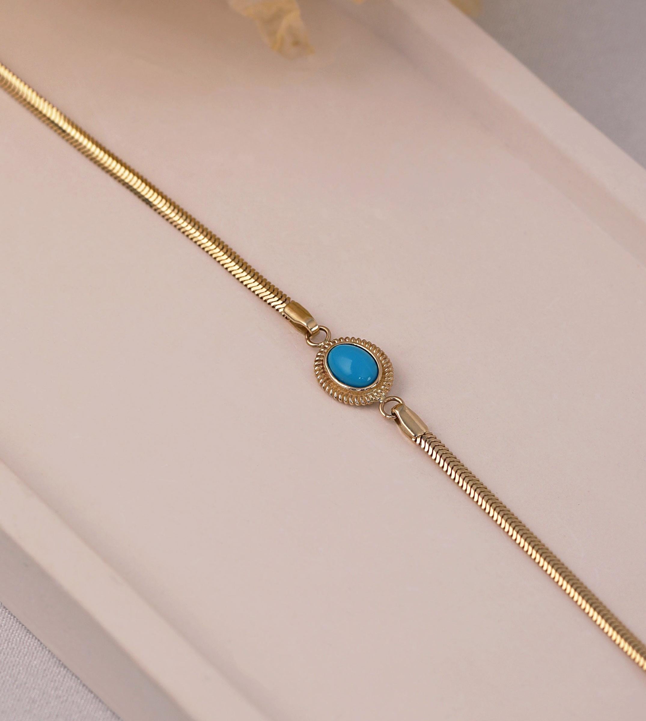Firuze Antik Balıksırtı Bileklik